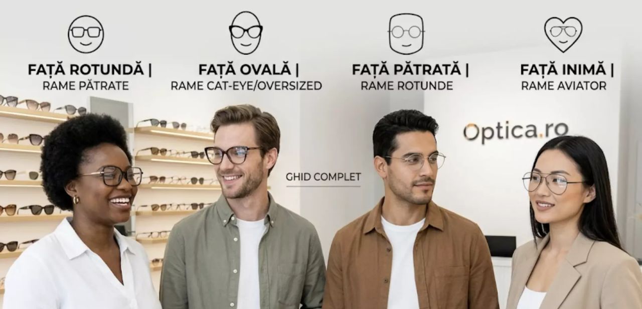 Cum alegi rama de ochelari perfectă în funcție de forma feței: Ghid Complet 2026